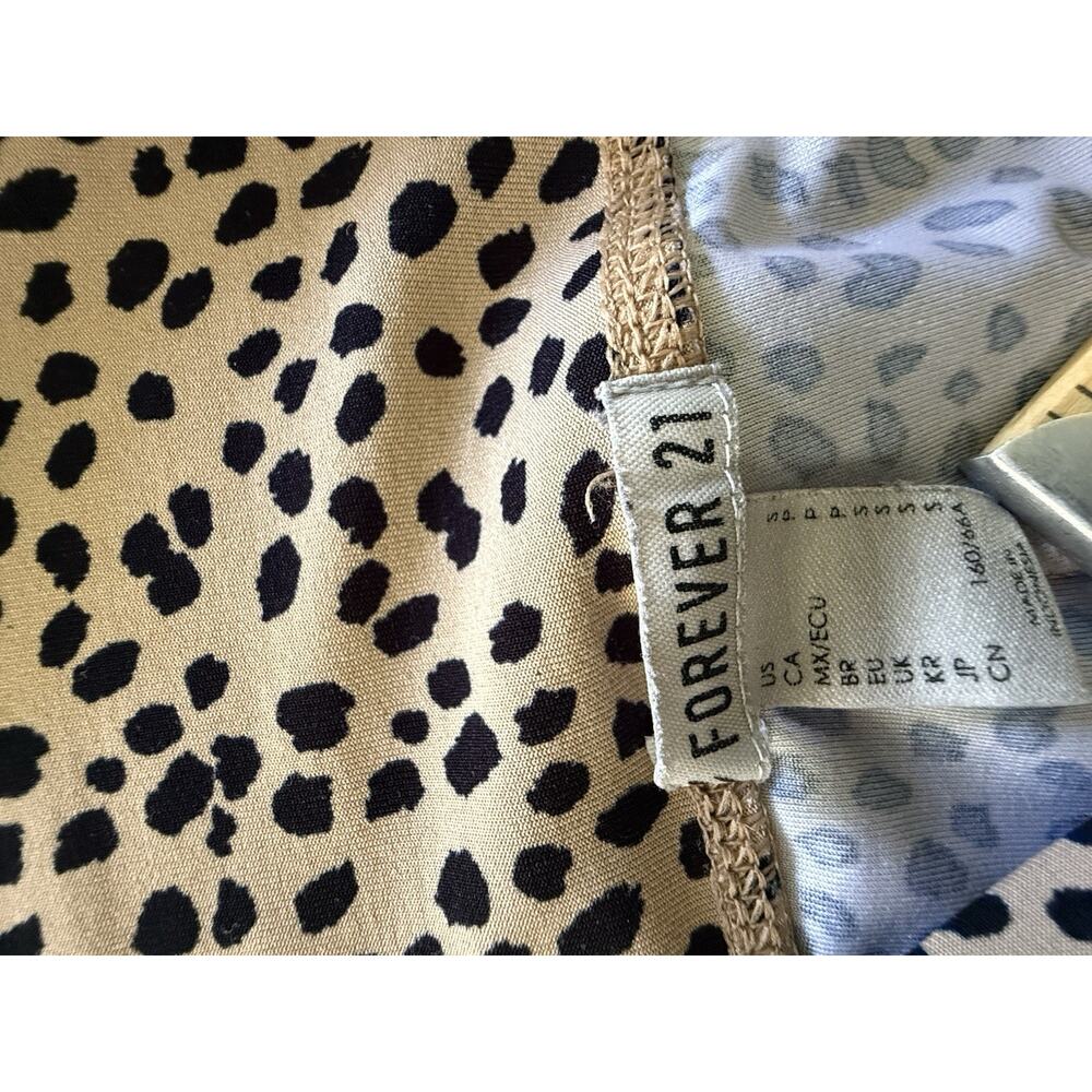 Forever 21 Cheetah Crop Top Leggings Set Tan Black Womens Athleisure Casual - Picture 8 of 11